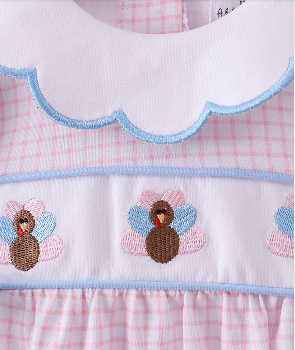 Pink Gingham Turkey Bubble