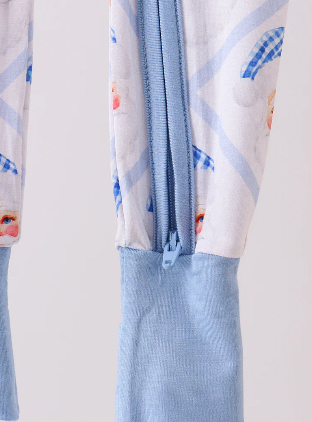 Blue Santa Bamboo Romper