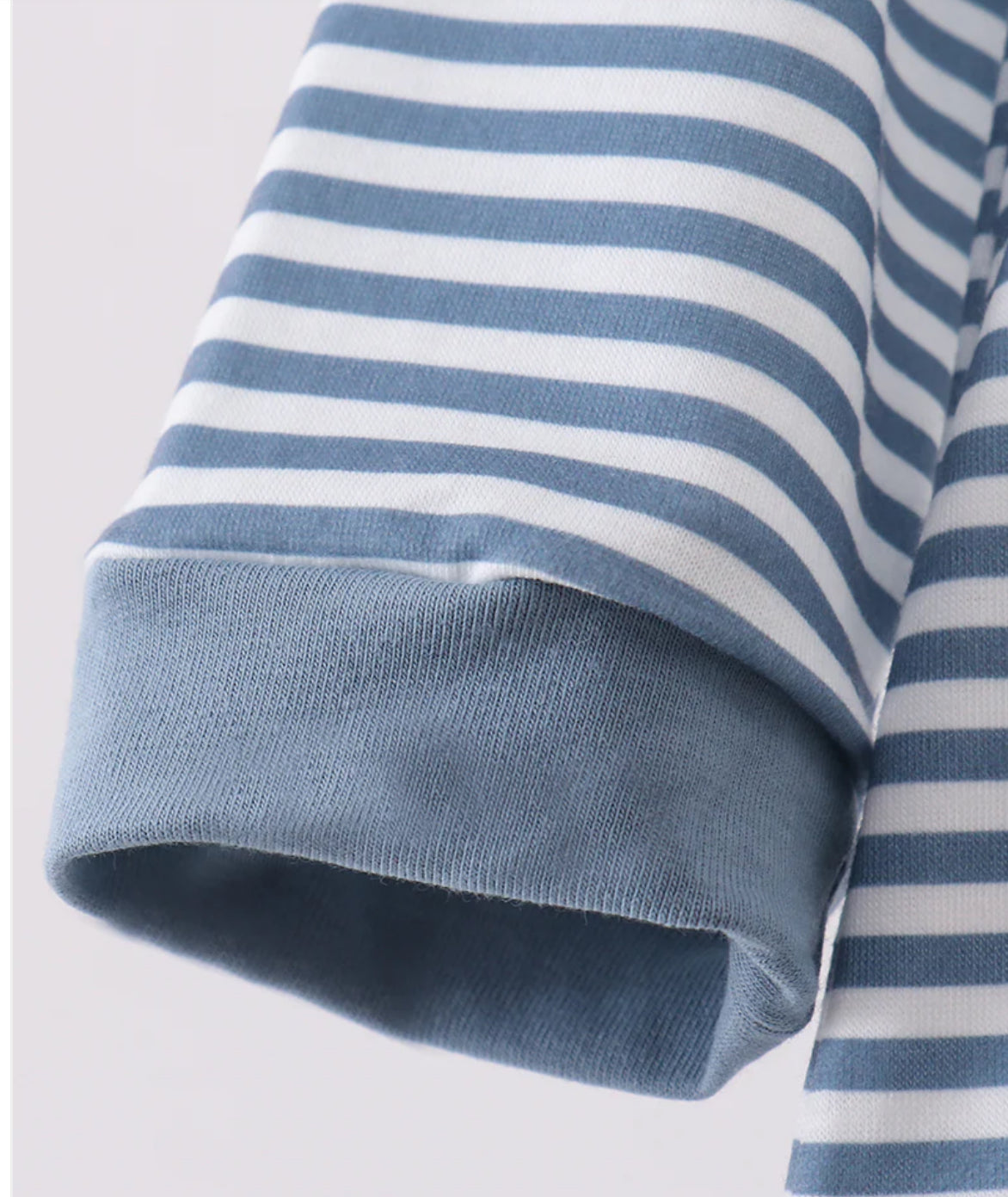 Blue Stripe BLESSED Romper