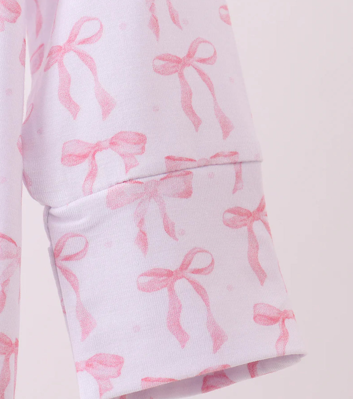 Pink Bow Ruffle Bamboo Romper