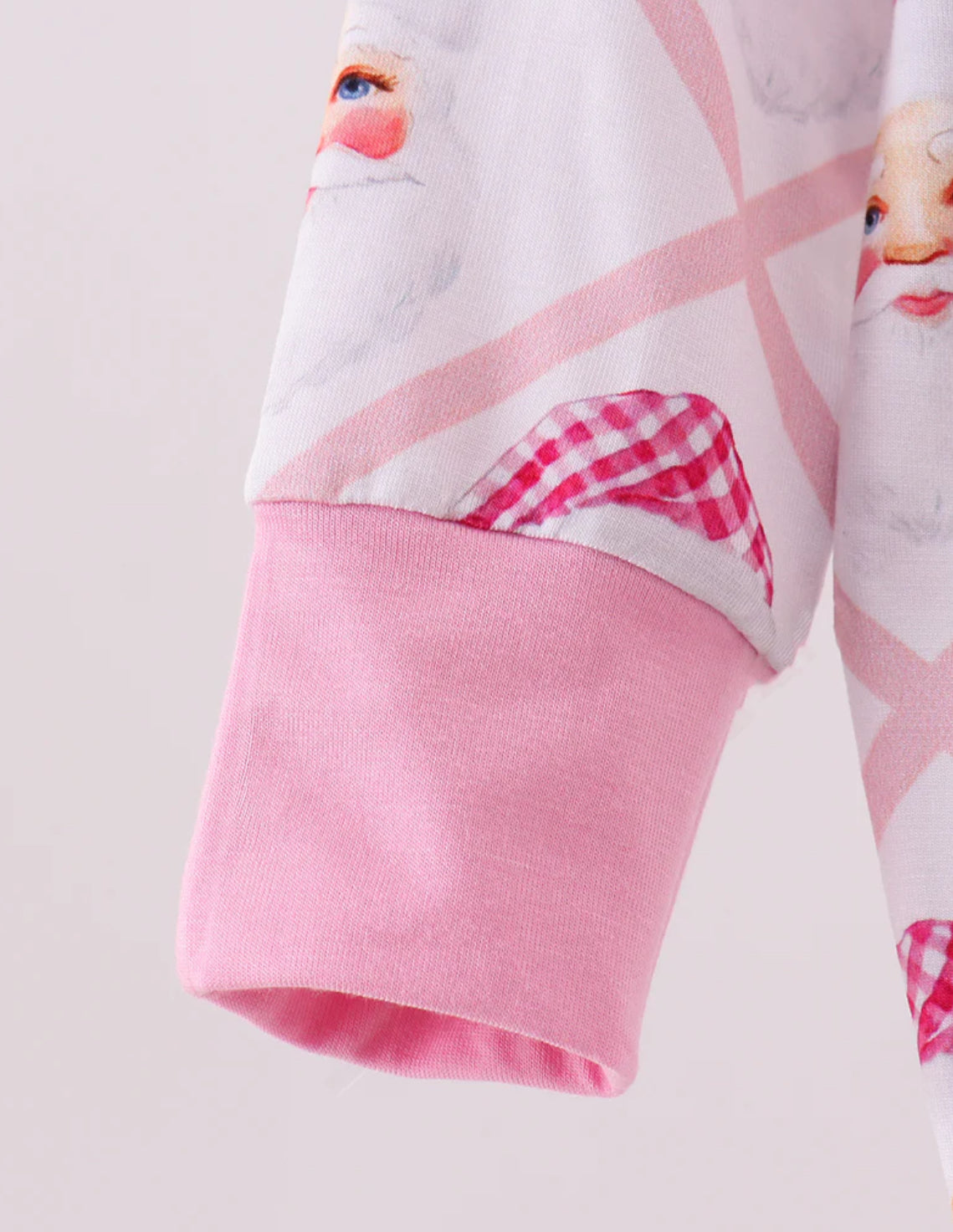 Pink Santa Ruffle Bamboo Romper
