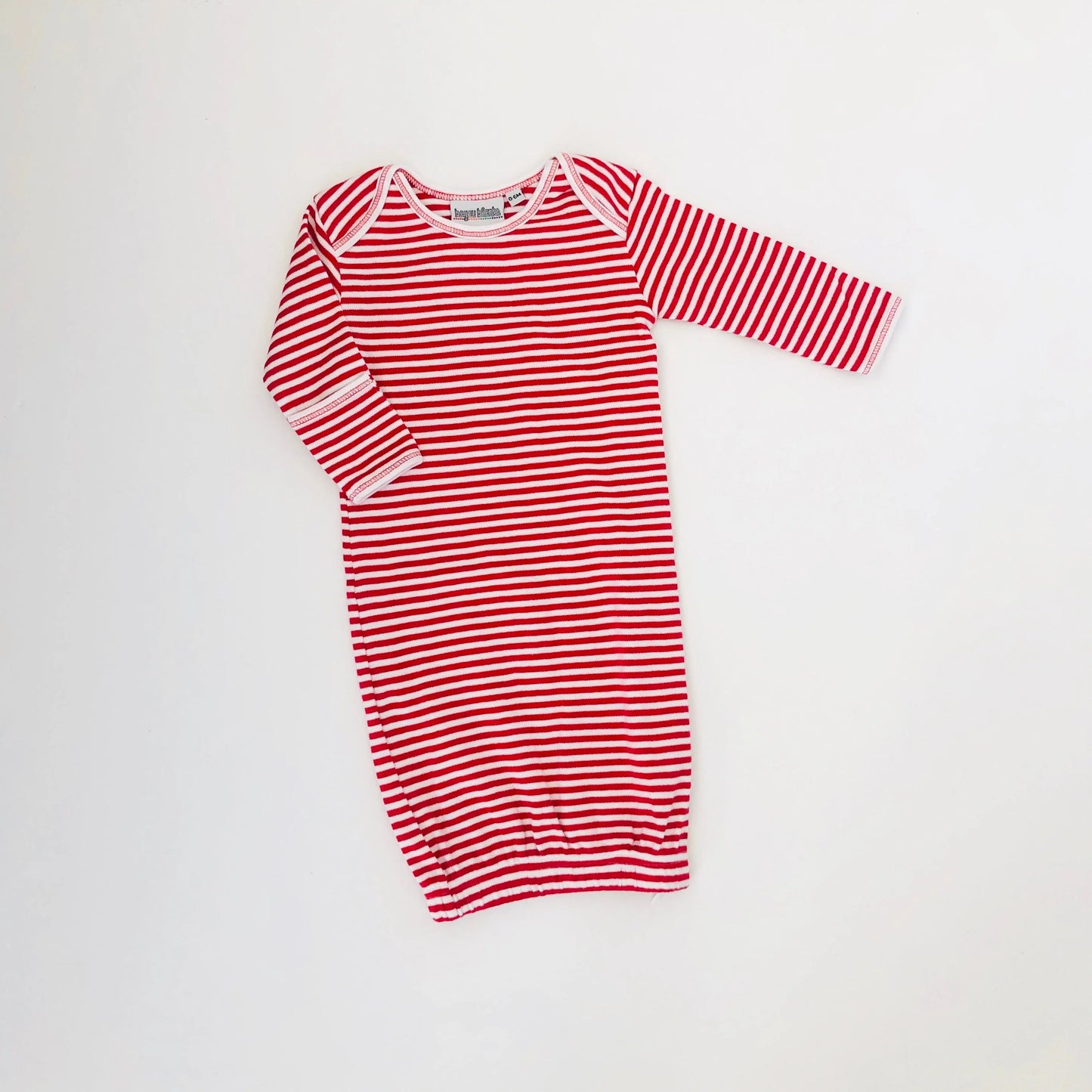 Red Striped Baby Gown