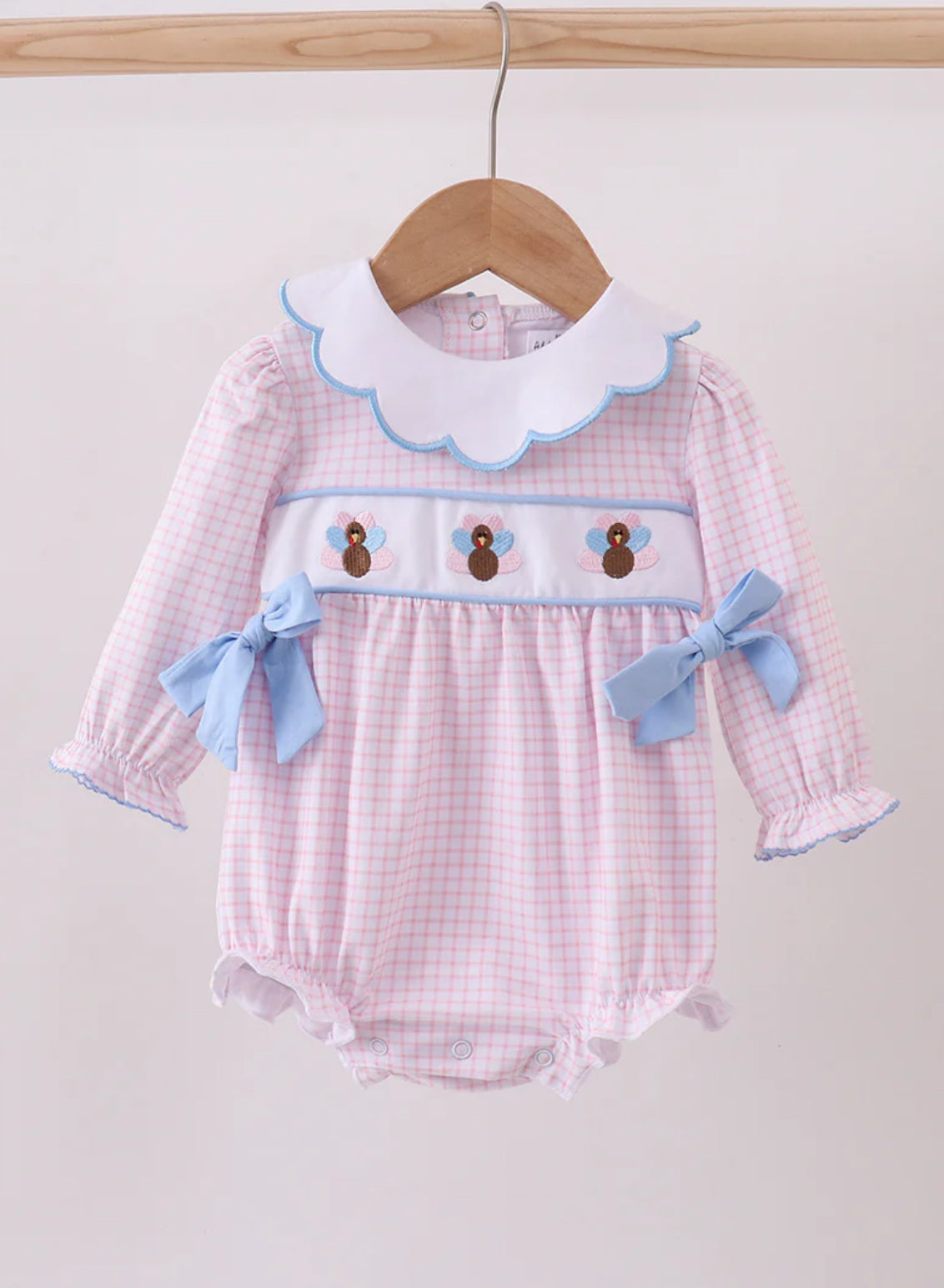 Pink Gingham Turkey Bubble
