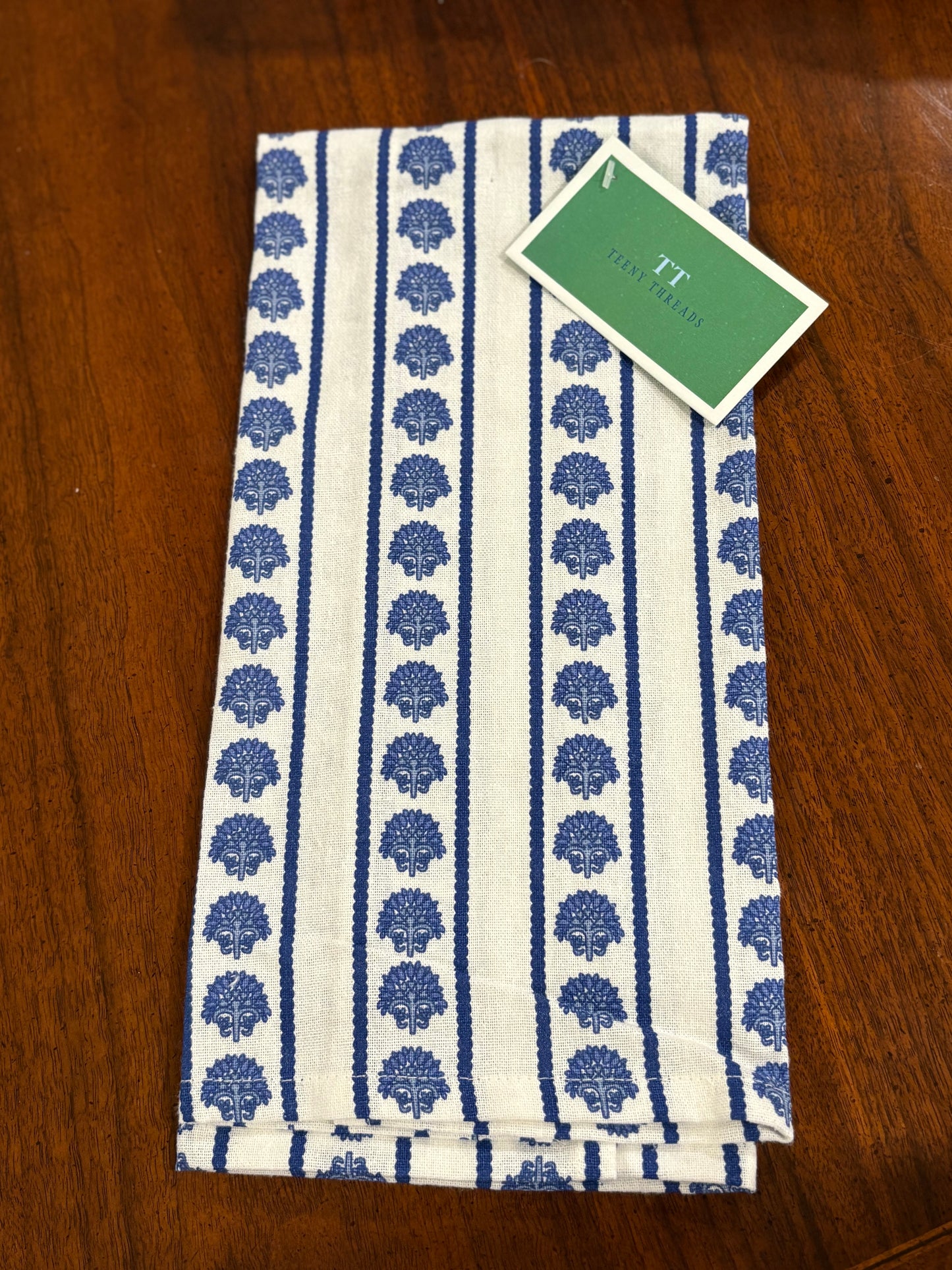 Blue Floral Tea Towel