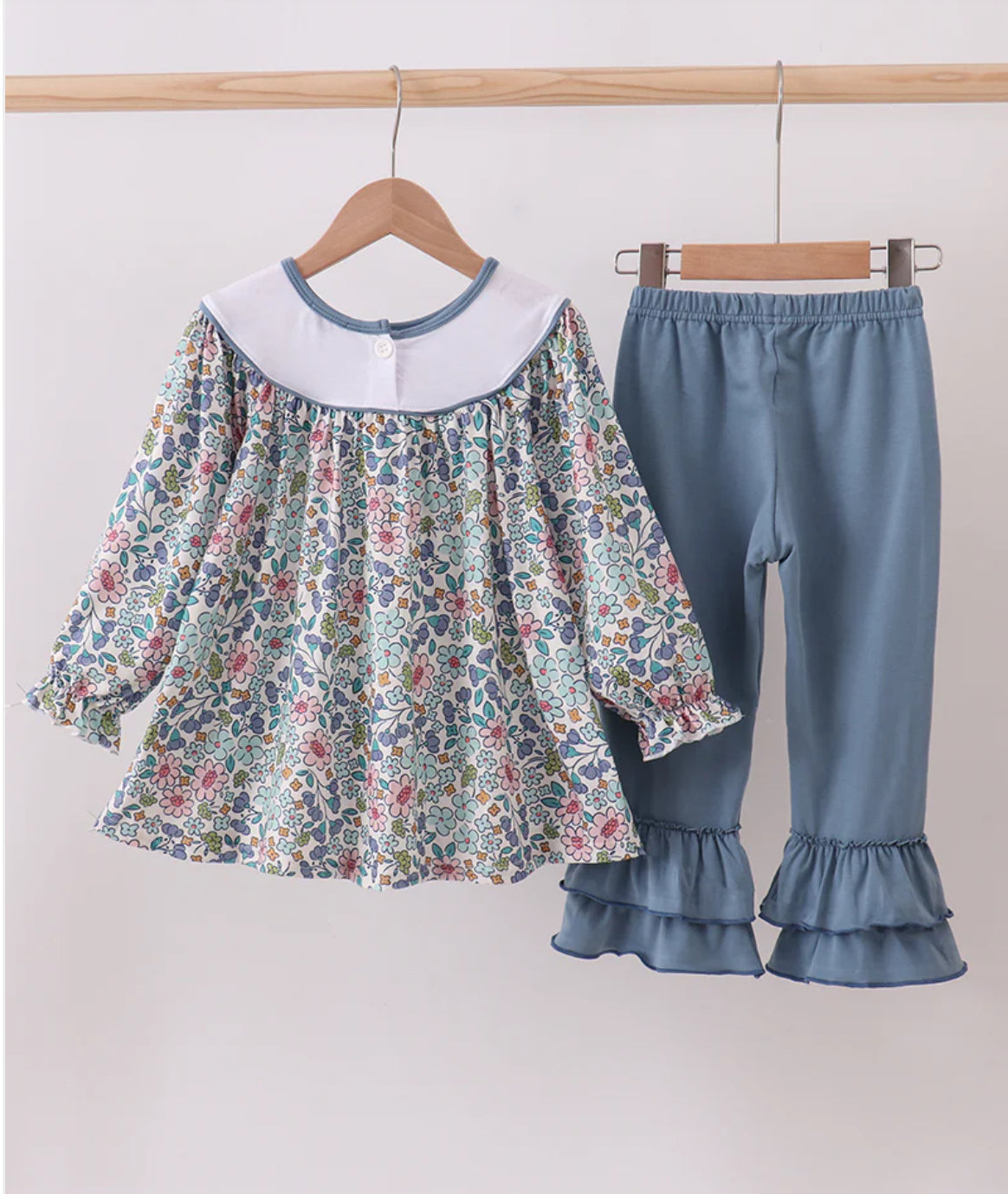 Floral BLESSED Top and Bottom Set