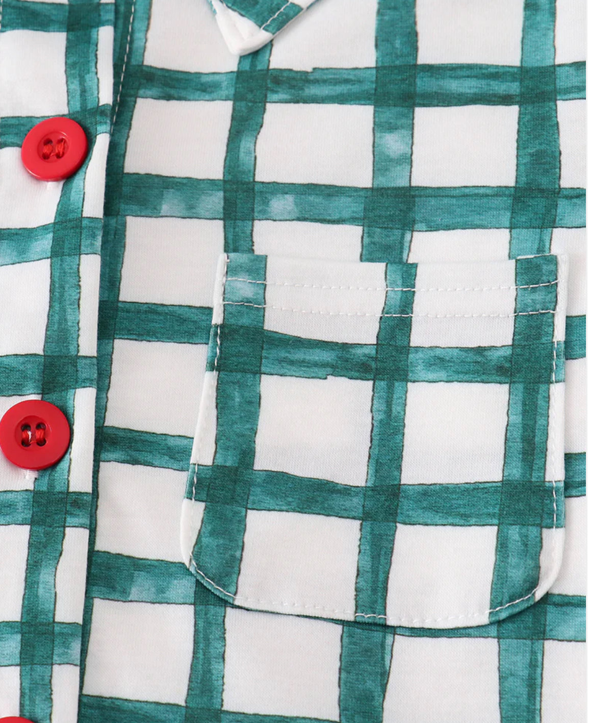 Green Plaid Button Down Shirt