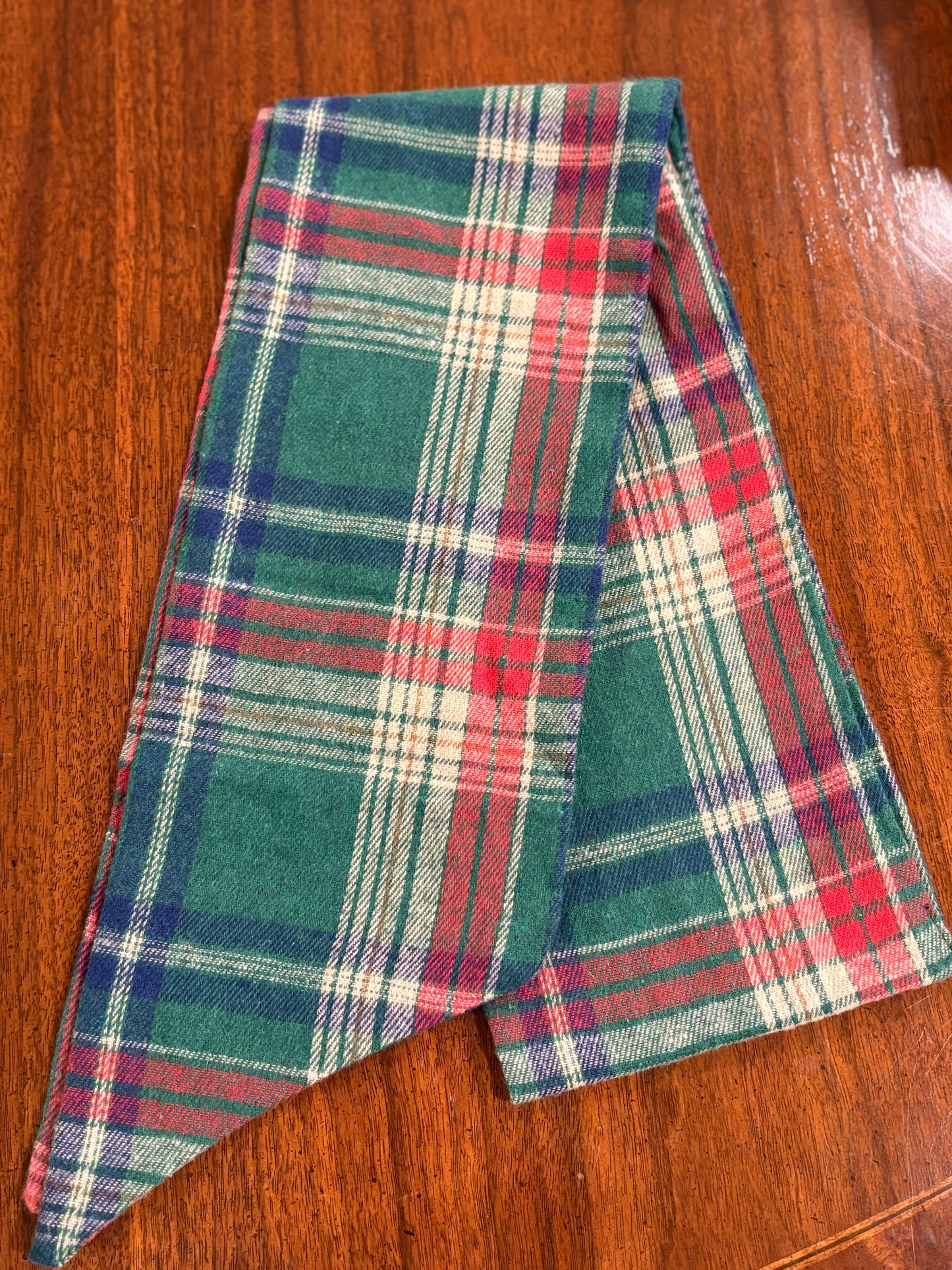 Christmas Plaid Wreath Sash