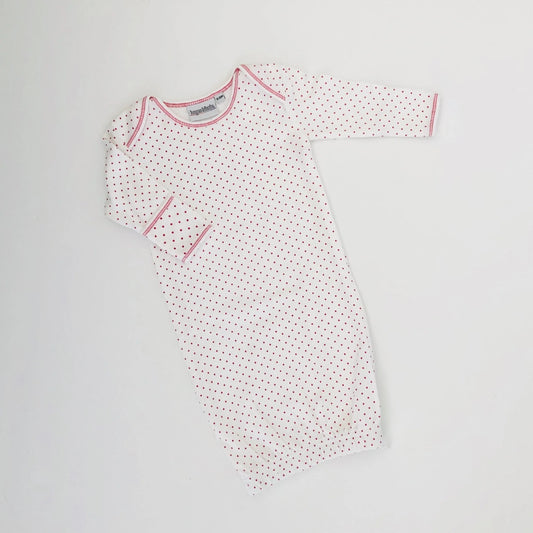 Red Polka Dotted Baby Gown