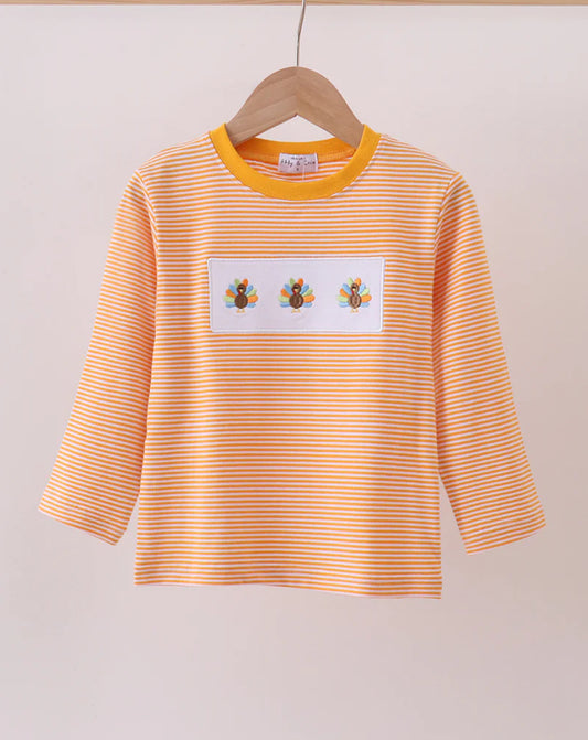 Orange Stripe Turkey Top