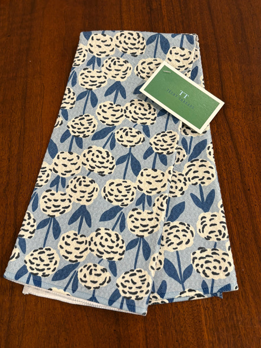 Blue Recycled Floral Tea Towel