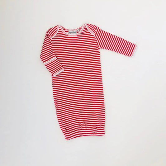 Red Striped Baby Gown
