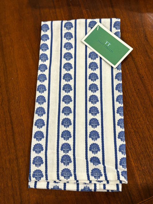 Blue Floral Tea Towel