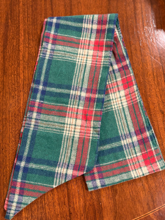 Christmas Plaid Wreath Sash