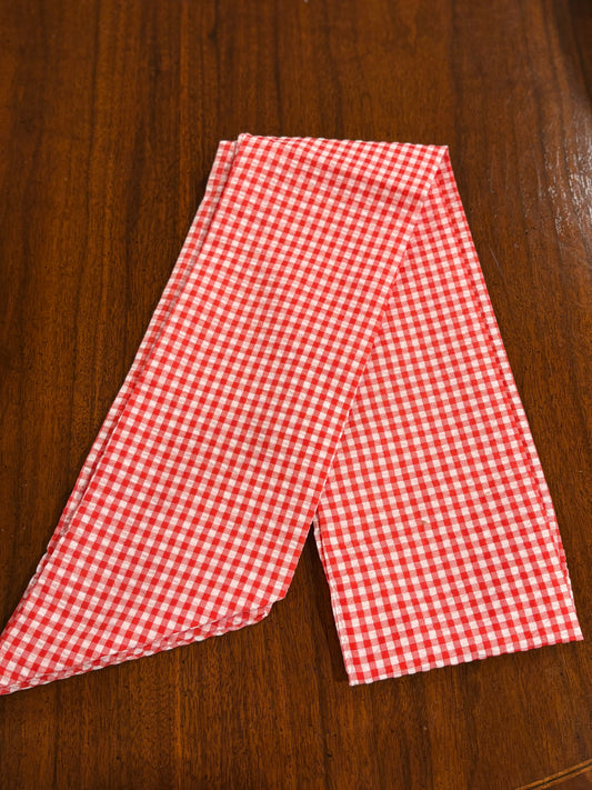 Red Gingham Wreath Sash