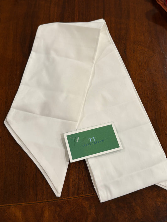 White Cotton Wreath Sash