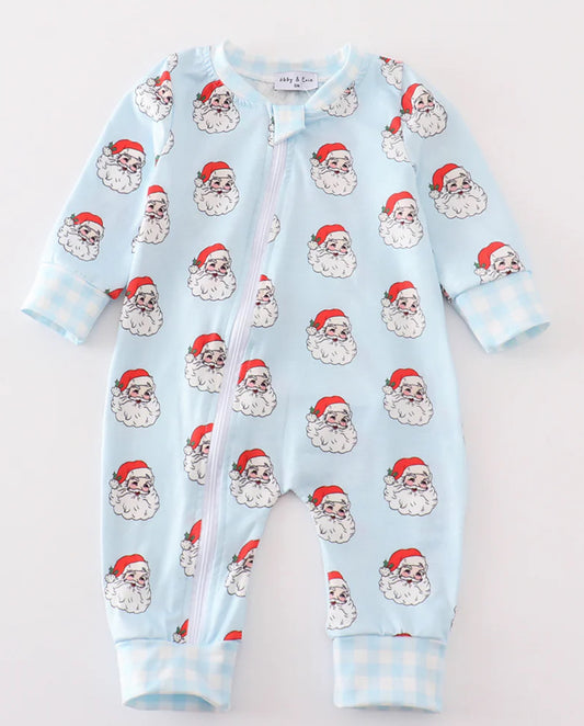 Blue Santa Zip Up